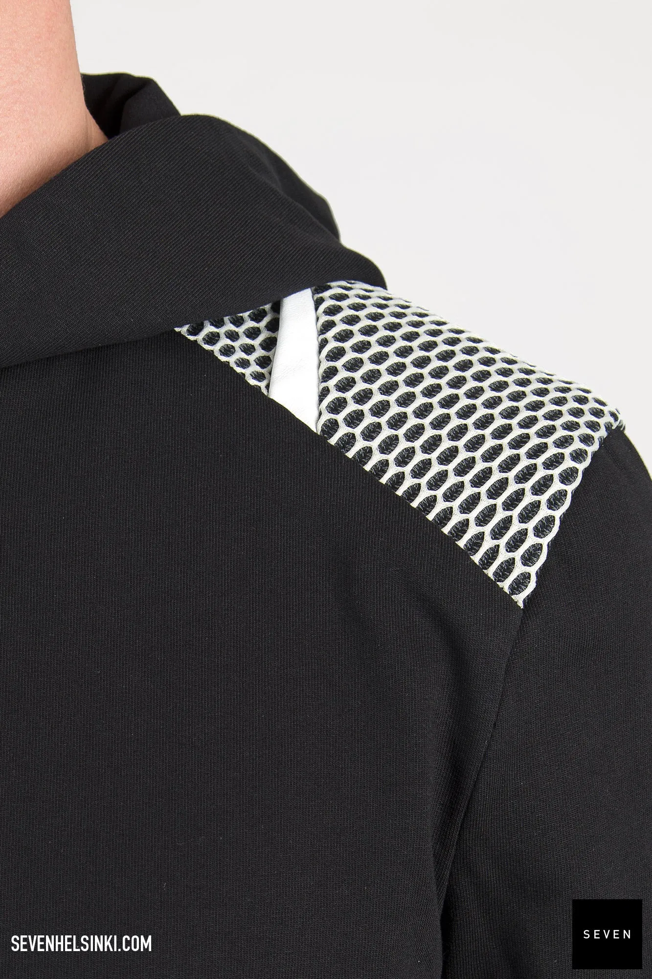 MESH DETAIL HOODIE