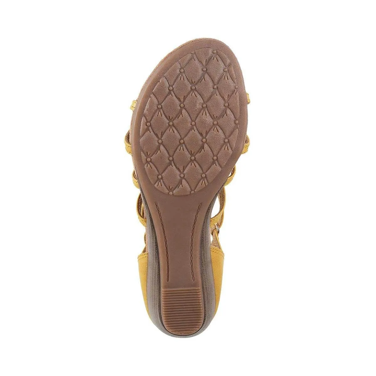 Metro Women Yellow Casual Gladiators