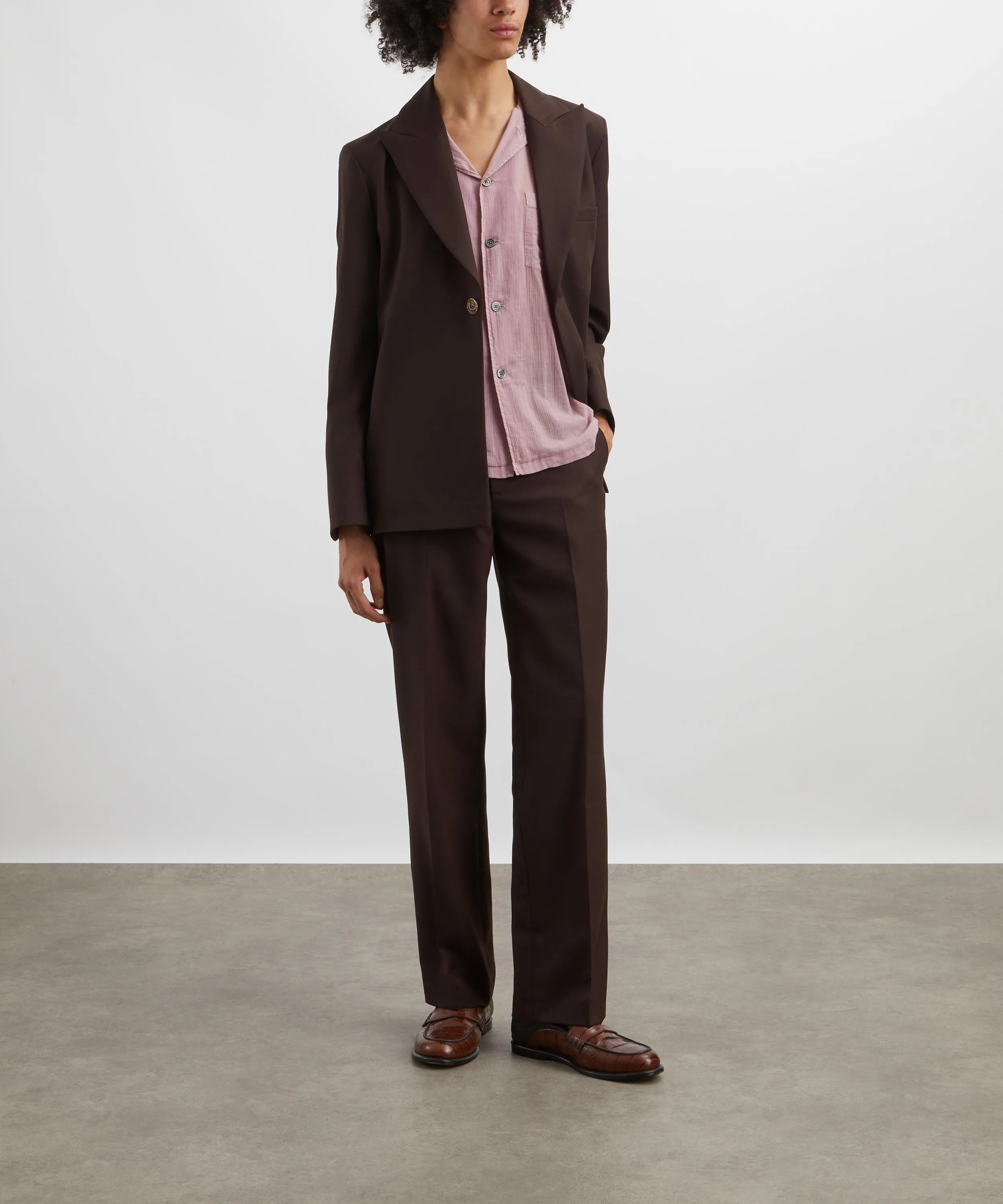 Mike Suit Trousers in Sludge Wool