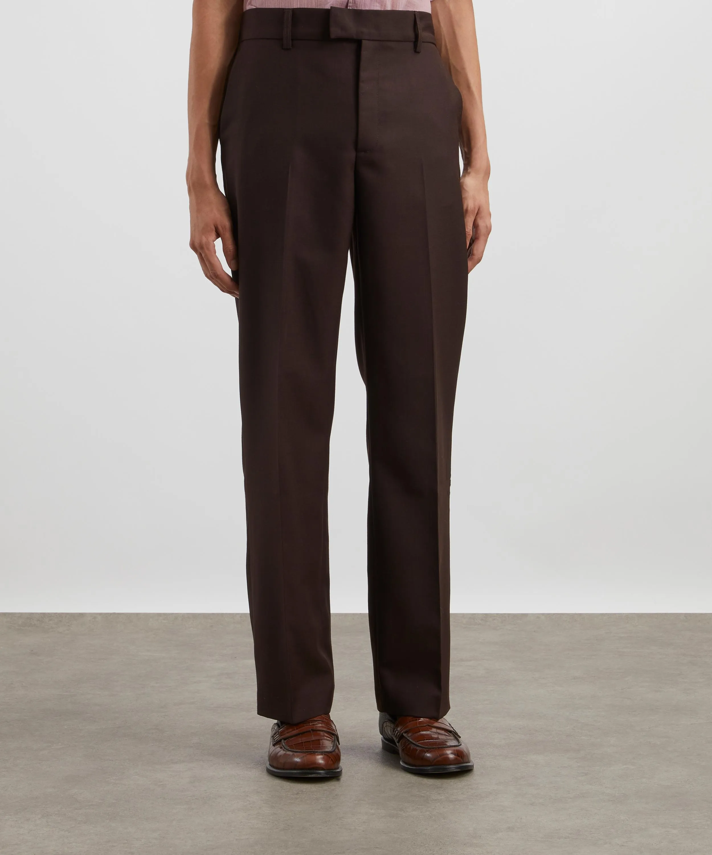 Mike Suit Trousers in Sludge Wool