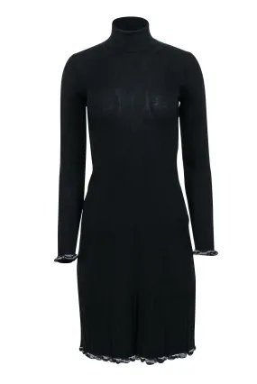 Missoni- Black Wool Long Sleeve Turtleneck Dress Sz 2