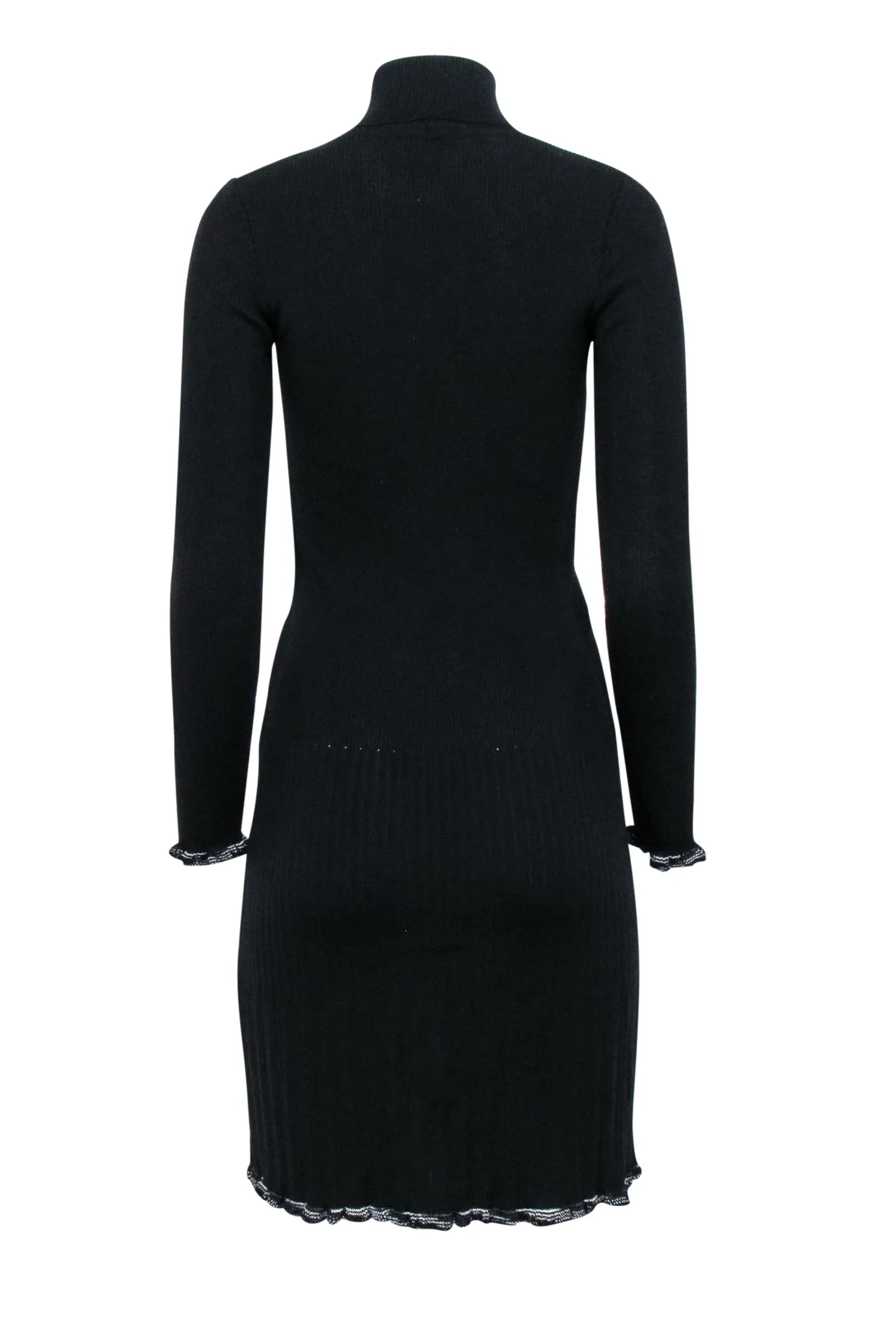 Missoni- Black Wool Long Sleeve Turtleneck Dress Sz 2