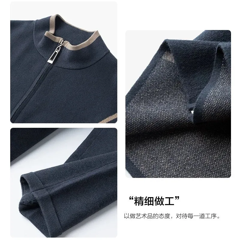 Mom Autumn Jacket 2024 New Middle-aged and Elderly Sportswear Suit for Middle-aged Women Spring and Autumn Casual Knitted Tops