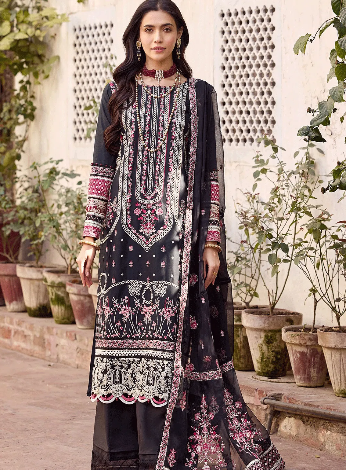 Motifz Embroidered Lawn Unstitched 3 Piece Suit - MTF23EL 4048 FLEUR