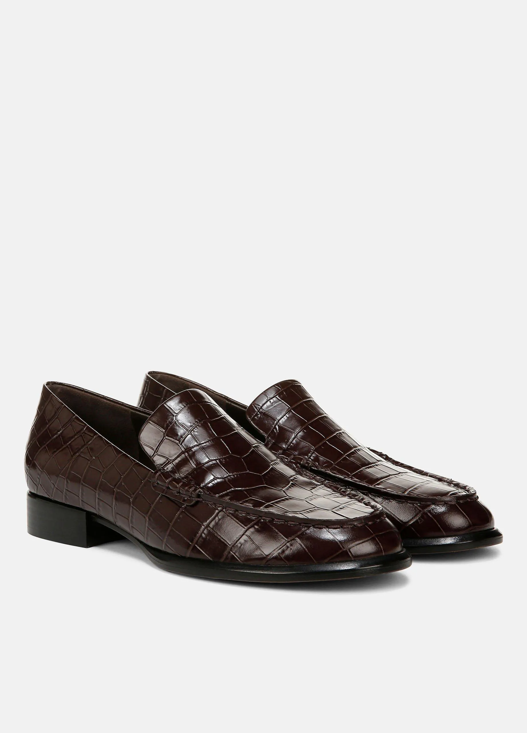 Naomi Croc-Embossed Leather Loafer