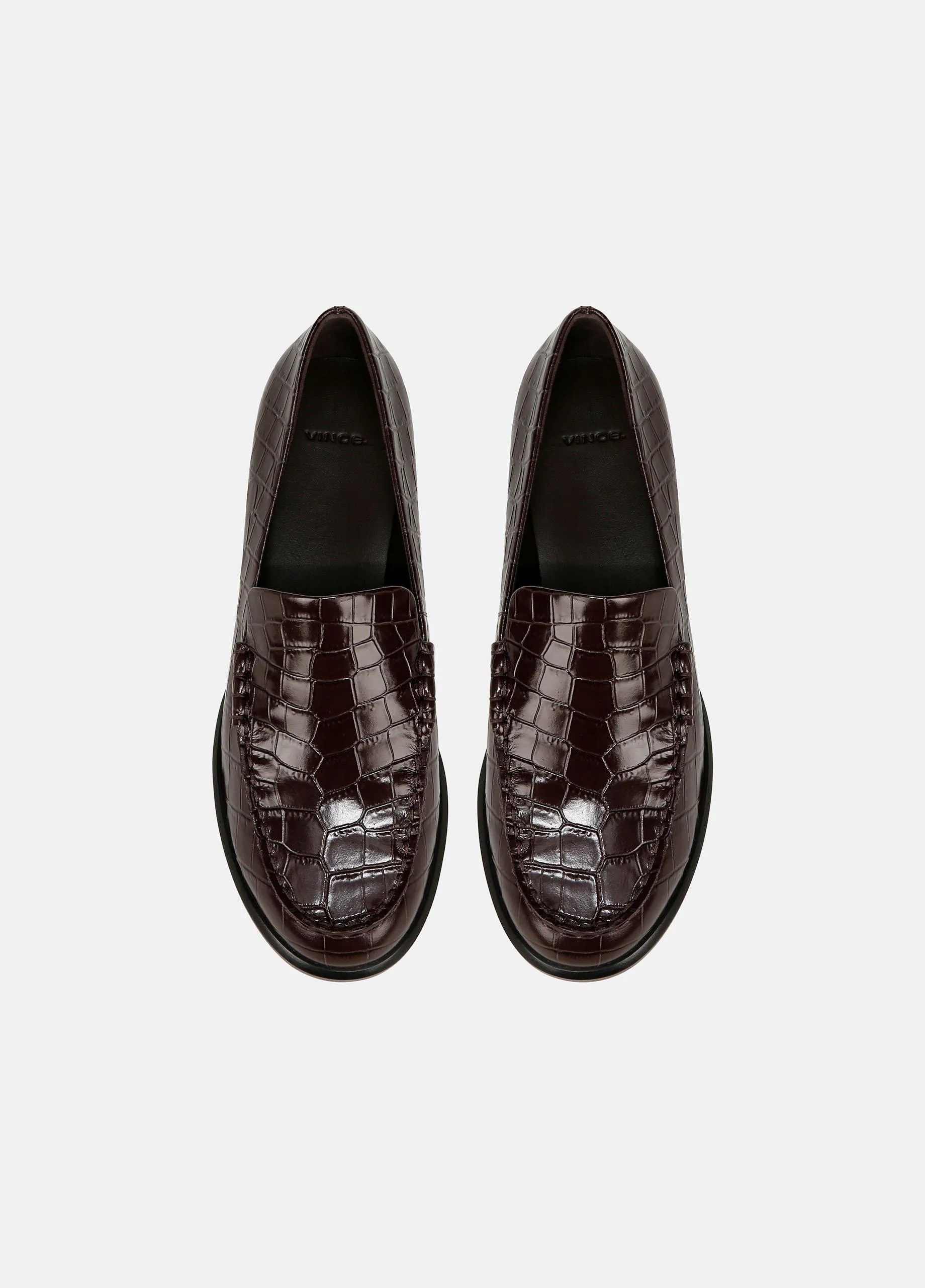 Naomi Croc-Embossed Leather Loafer