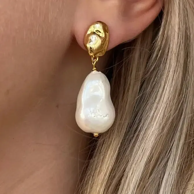 Naturally Stunning Pearl Drop Earrings