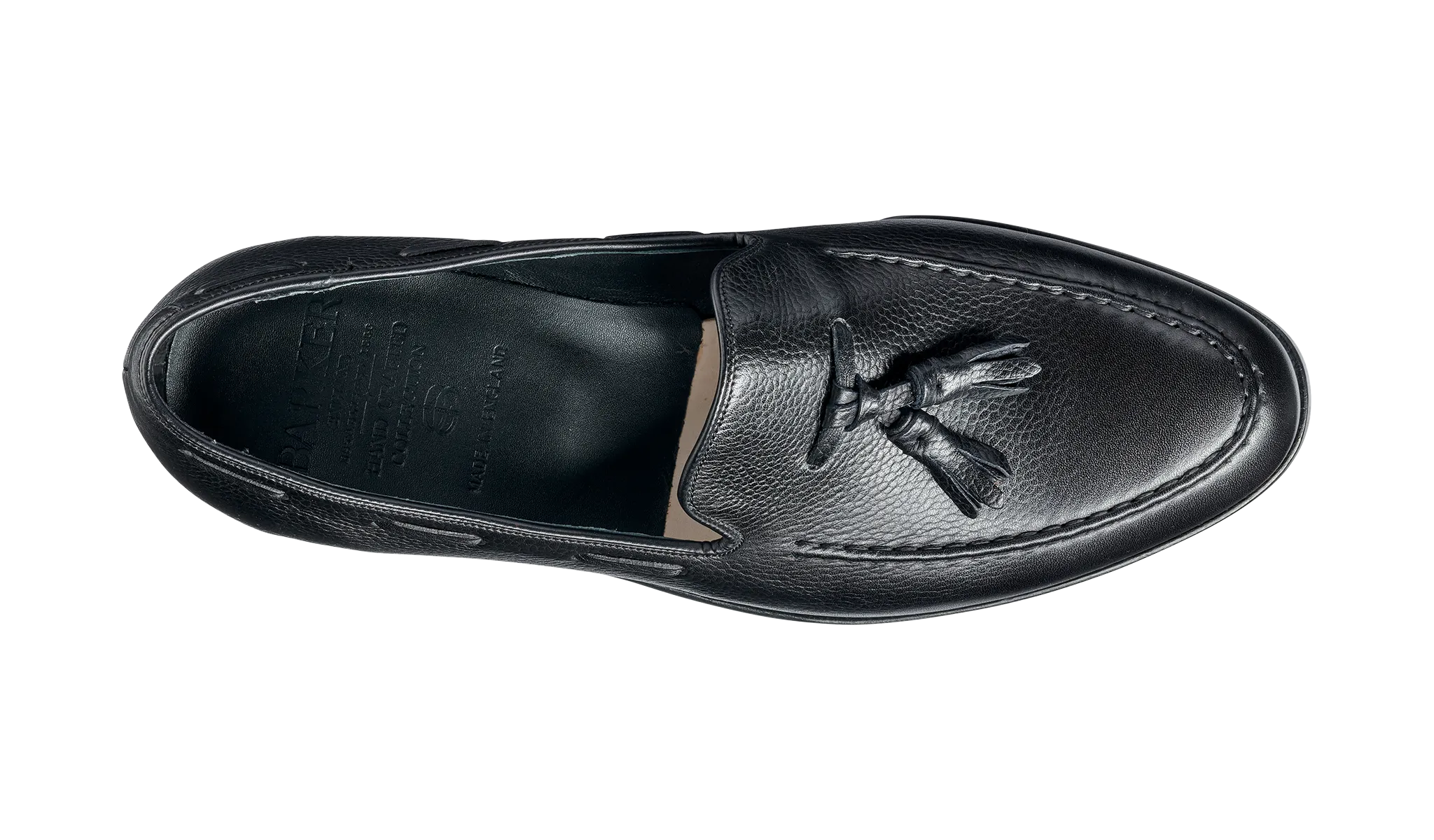 Newborough - Black Grain Hand Stitched Loafer