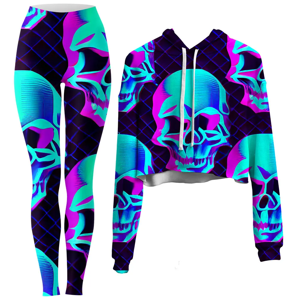 Night Trek Crop Hoodie and Leggings Combo