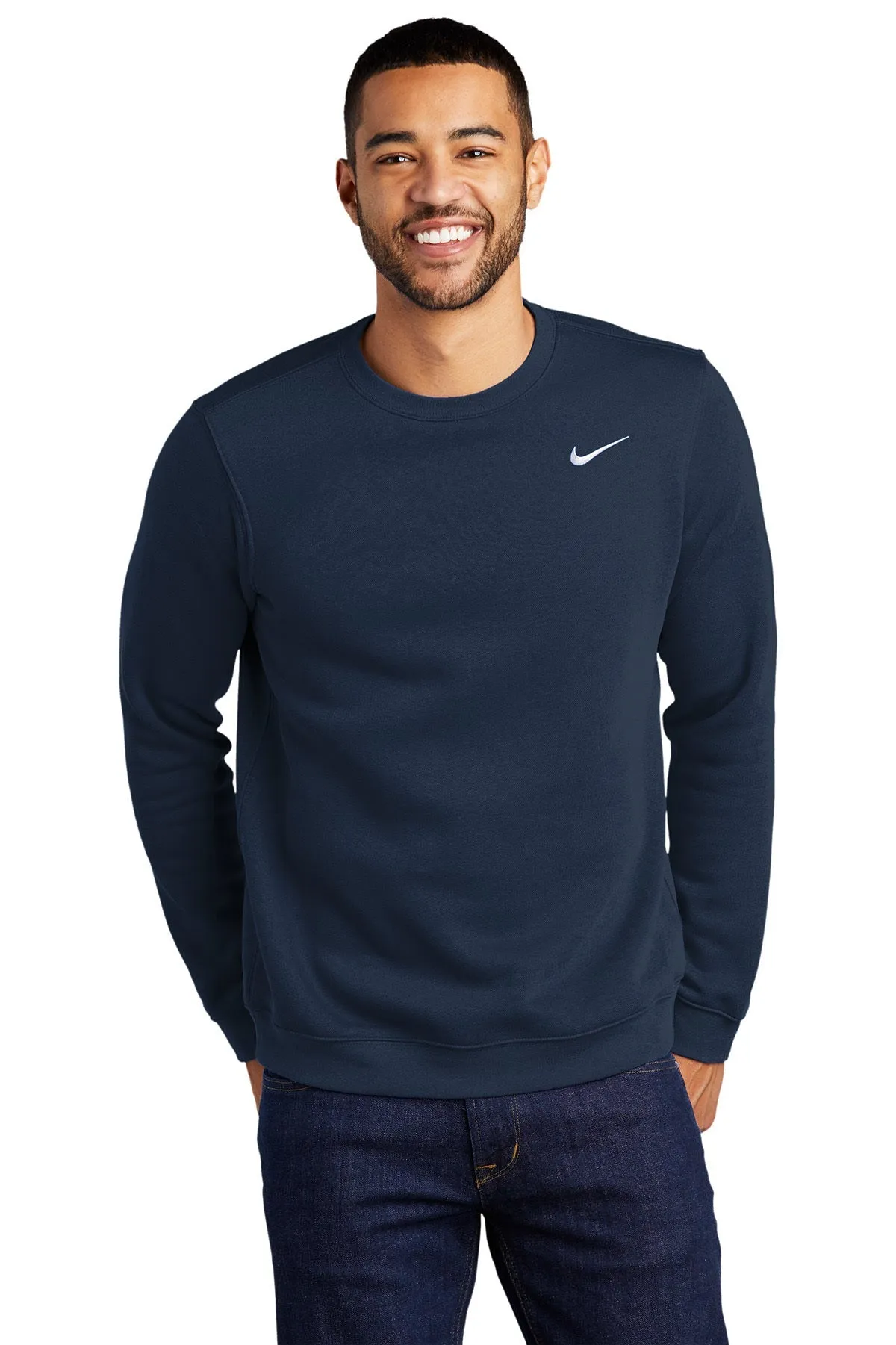 Nike Club Fleece Custom Crews, Navy