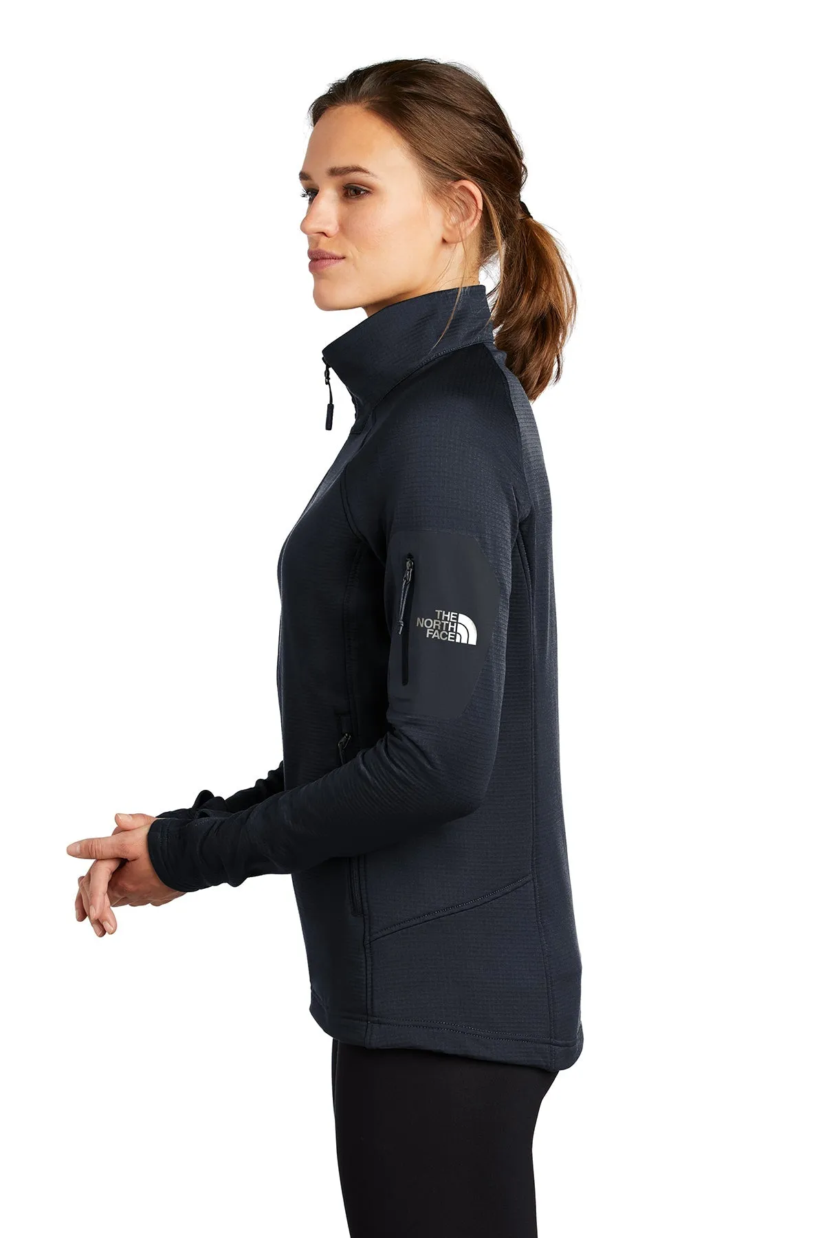 North Face Ladies Mountain Peaks Full-Zip Fleece Jacket Urban Navy