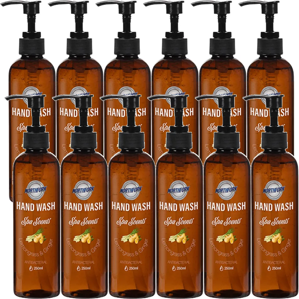 Northfork Liquid Hand Wash Antibacterial Lemongrass Ginger 250ml Bottle Australian Scents Box 12