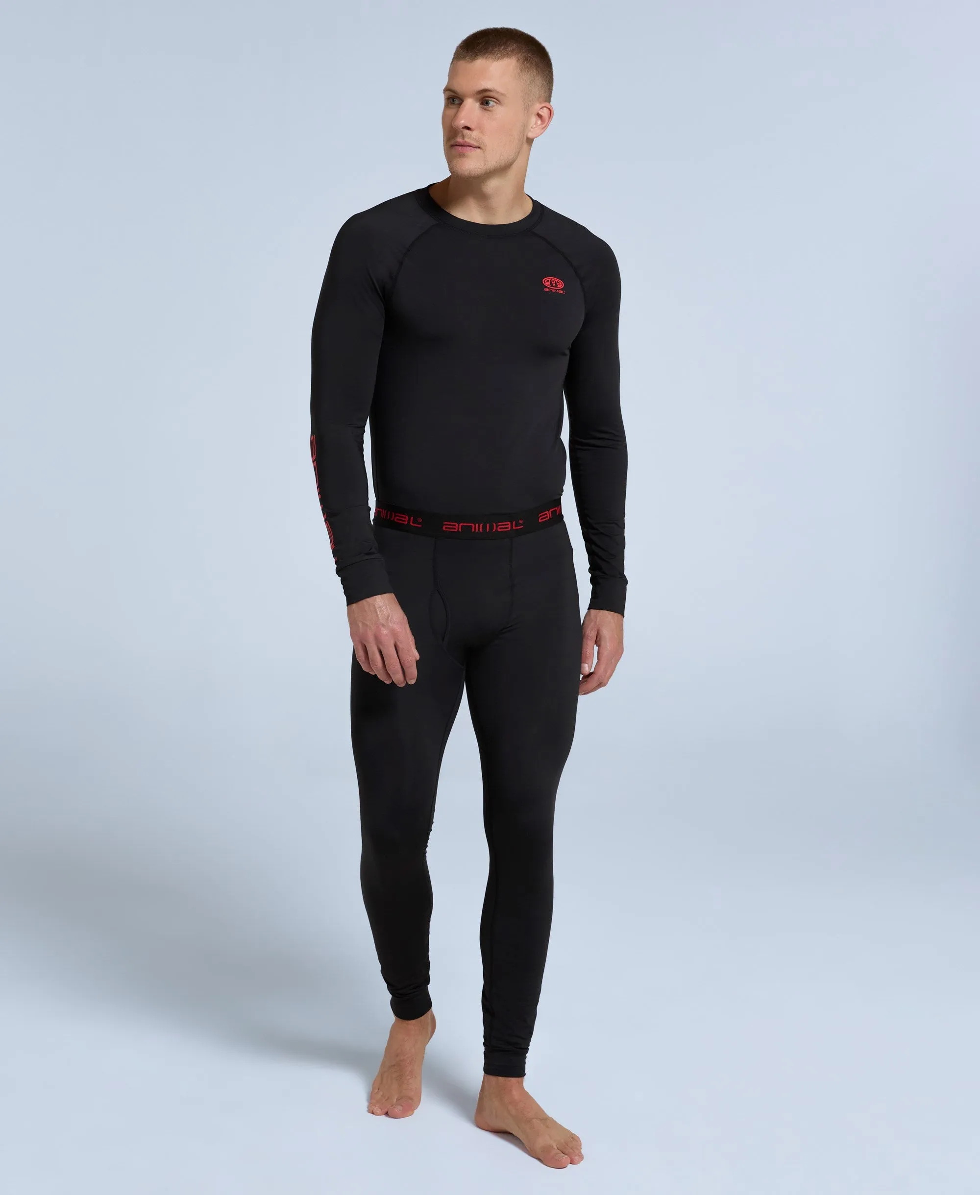 Off Piste Mens Base Layer Leggings - Black