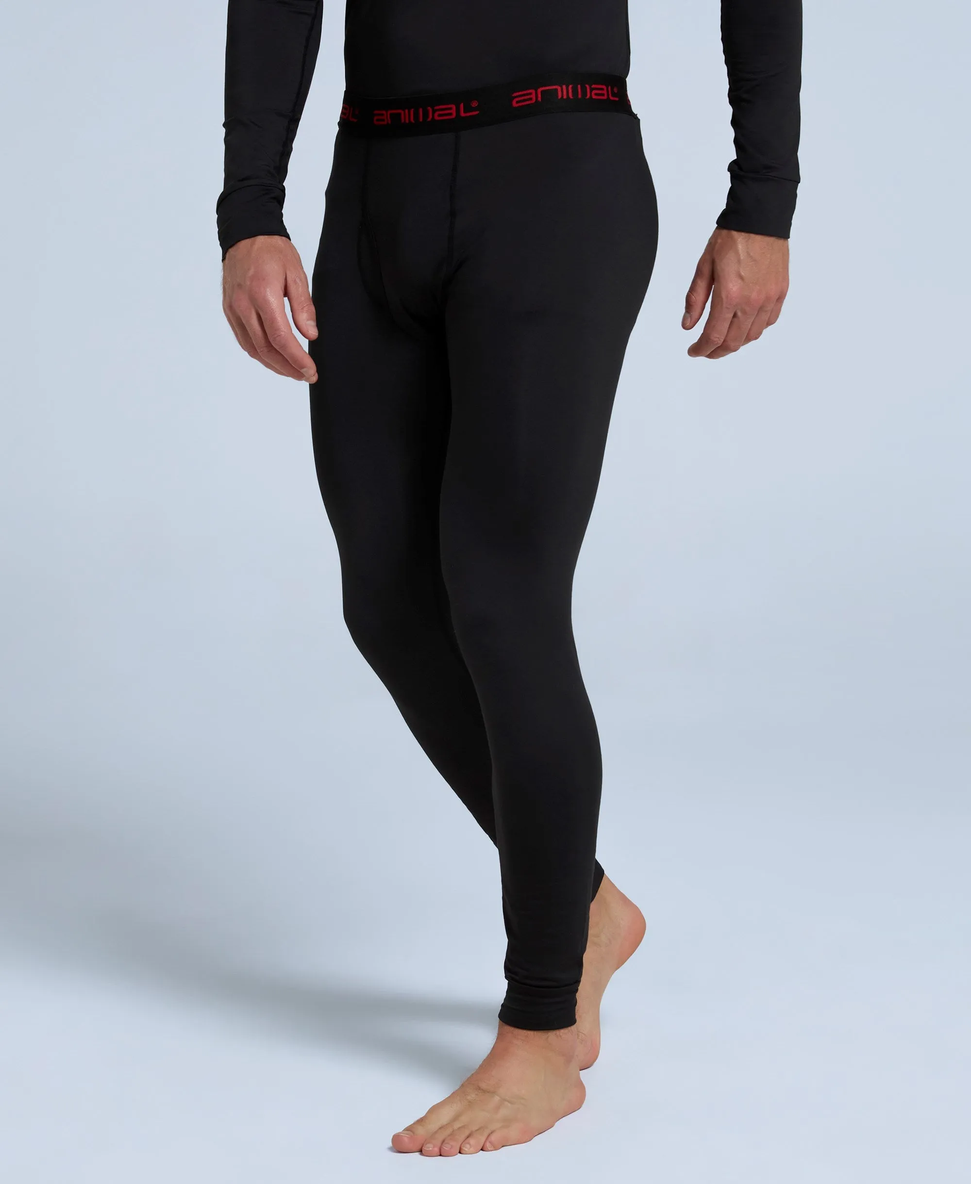 Off Piste Mens Base Layer Leggings - Black