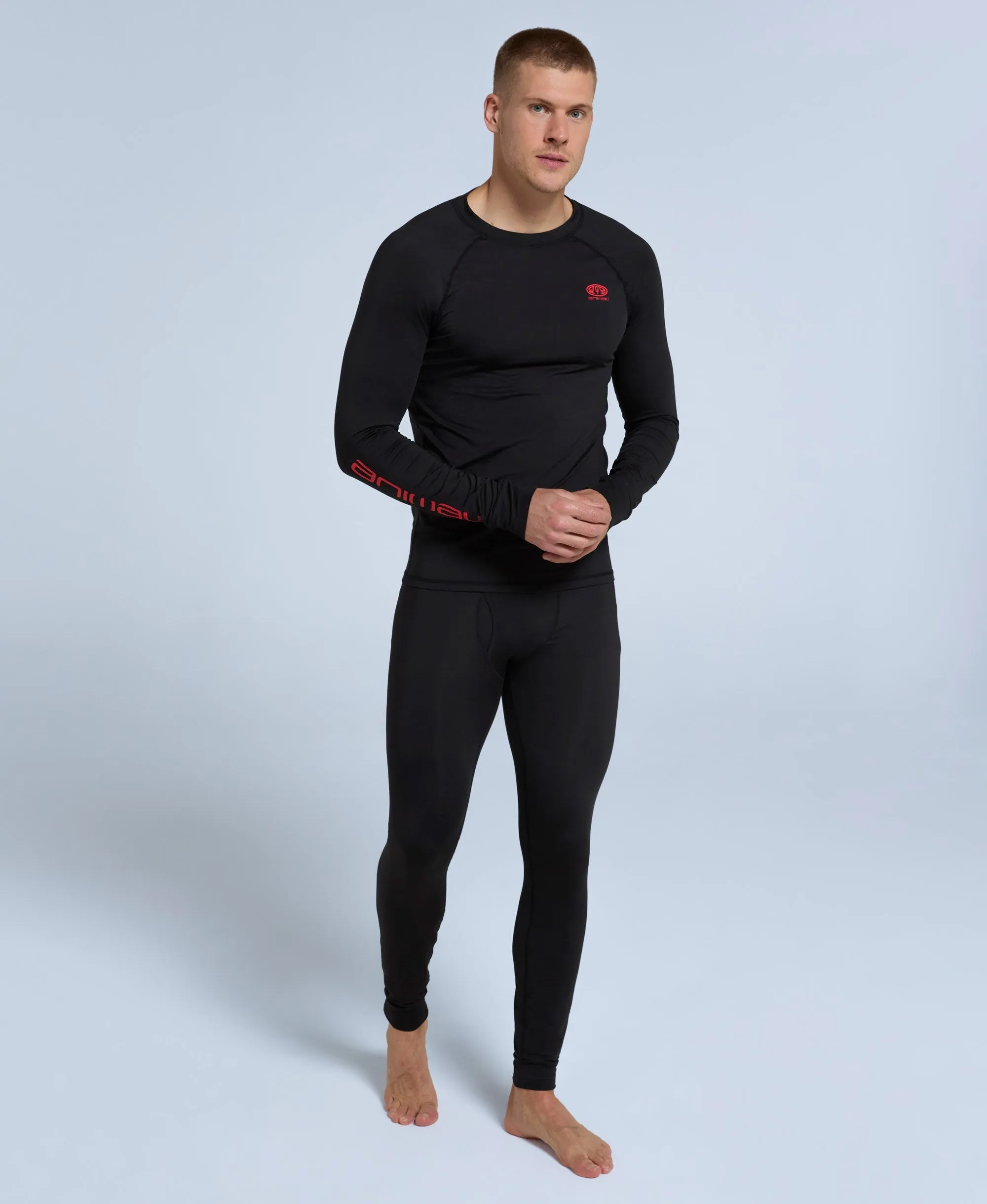 Off Piste Mens Base Layer Top - Black