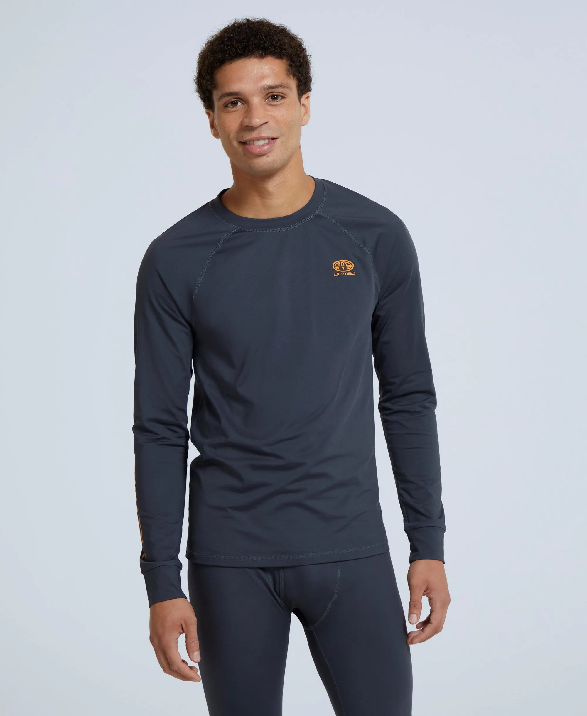 Off Piste Mens Base Layer Top - Charcoal