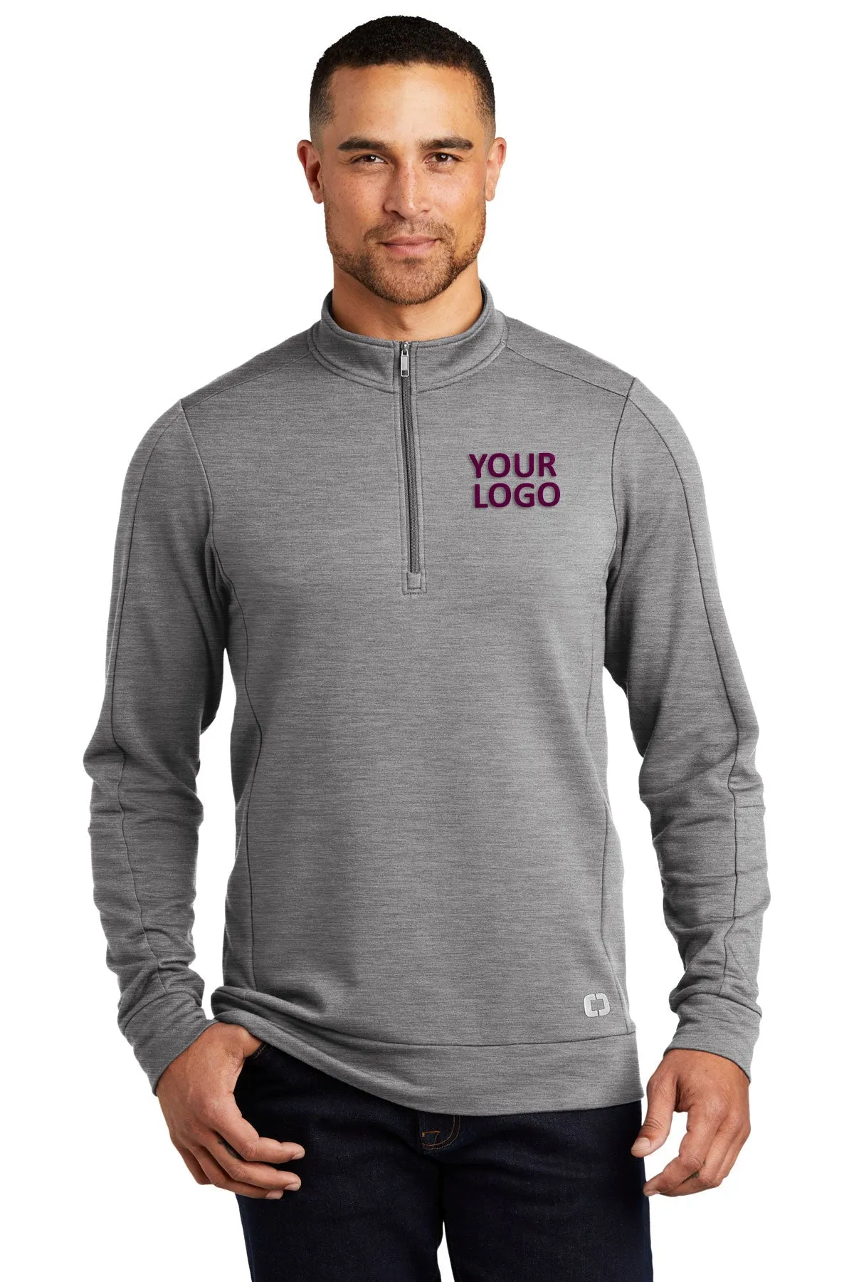 OGIO Luuma Custom Fleece Quarter Zips, Petrol Grey