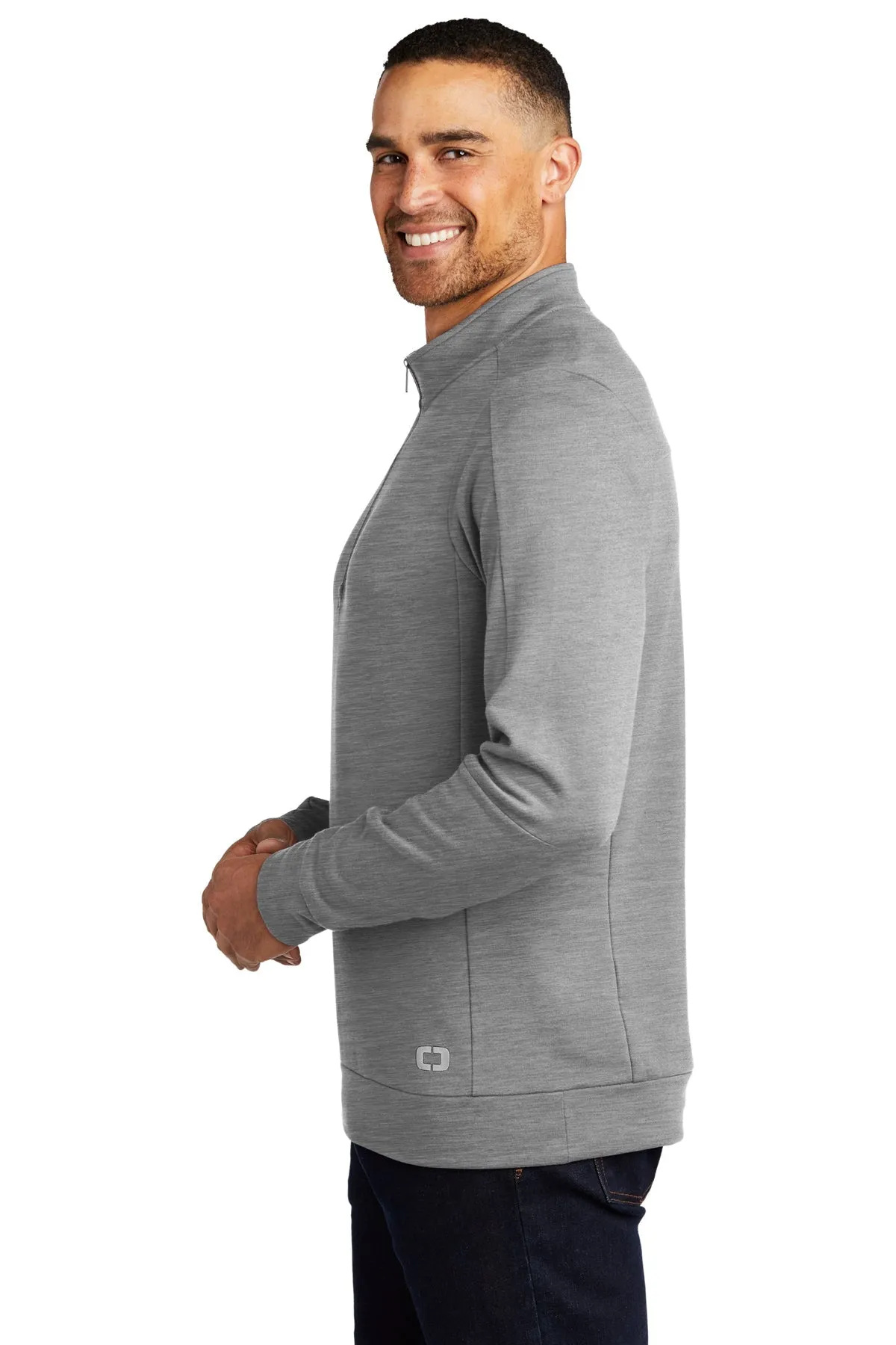 OGIO Luuma Custom Fleece Quarter Zips, Petrol Grey