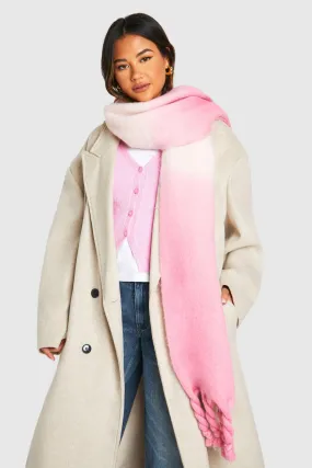 Ombre Oversized Brushed Scarf