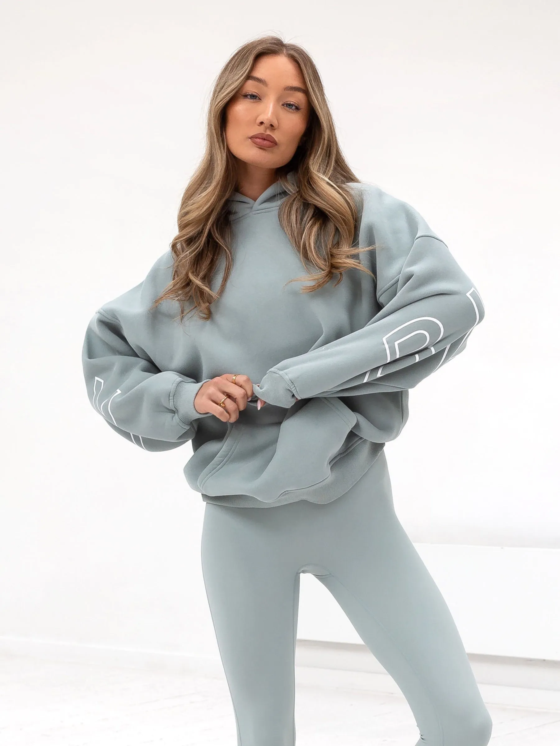 Outline Isabel Oversized Hoodie - Mineral Blue