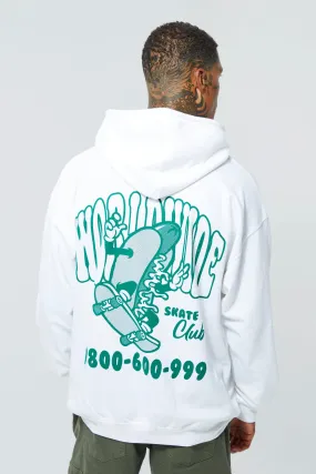 Oversized Hot Dog Graphic Hoodie