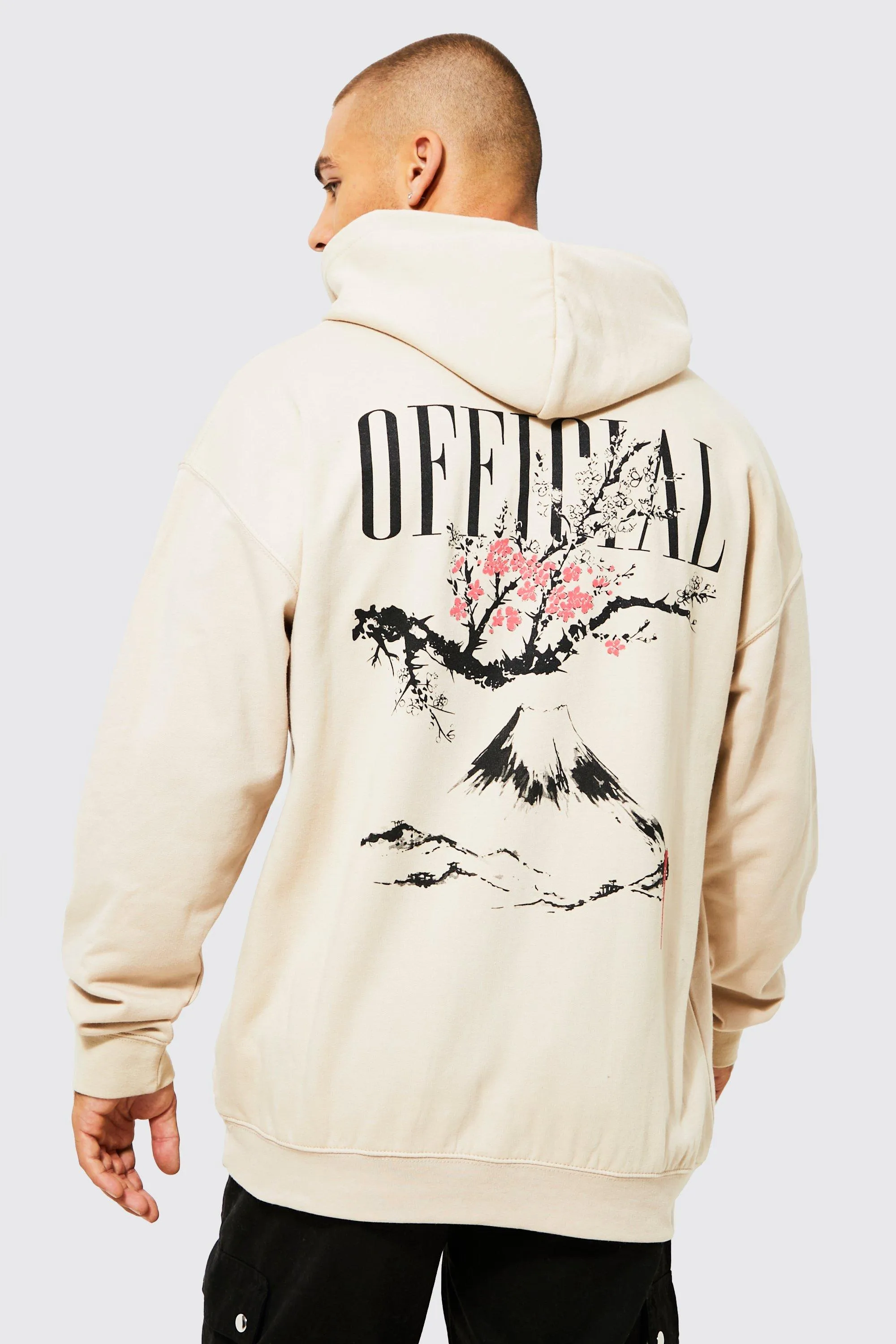 Oversized Official Scenic Print Hoodie | boohooMAN UK