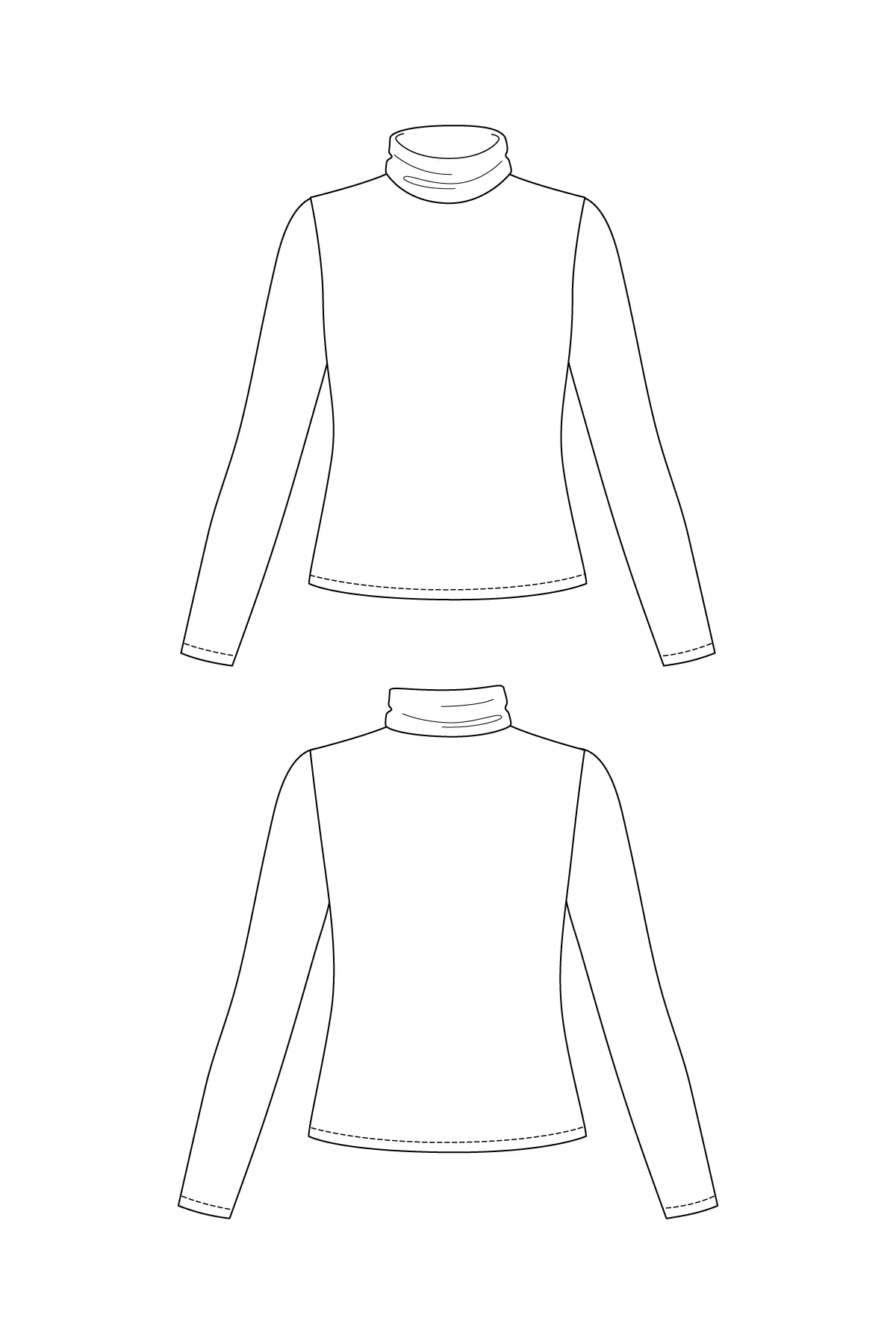 Paola Turtleneck Tee - PDF Pattern - Named Clothing