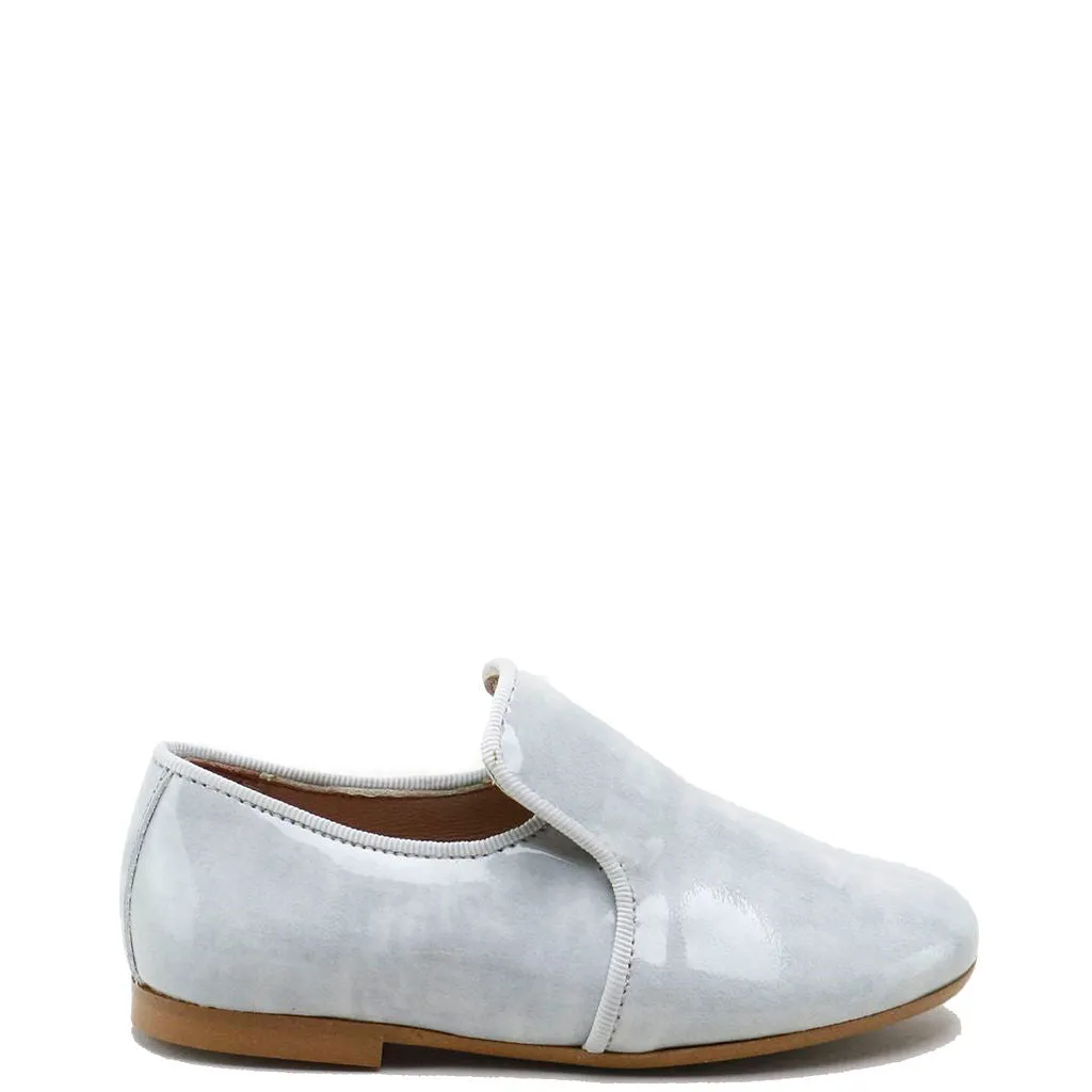 Papanatas Light Gray Patent Smoking Loafer