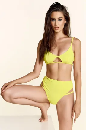 Paradise Chick Florida Strappy Top - Mellow Yellow