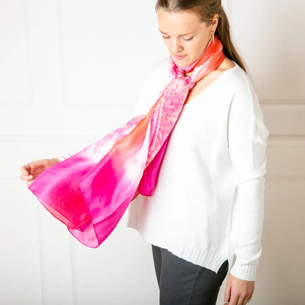 Pastel Pink Silk Scarf