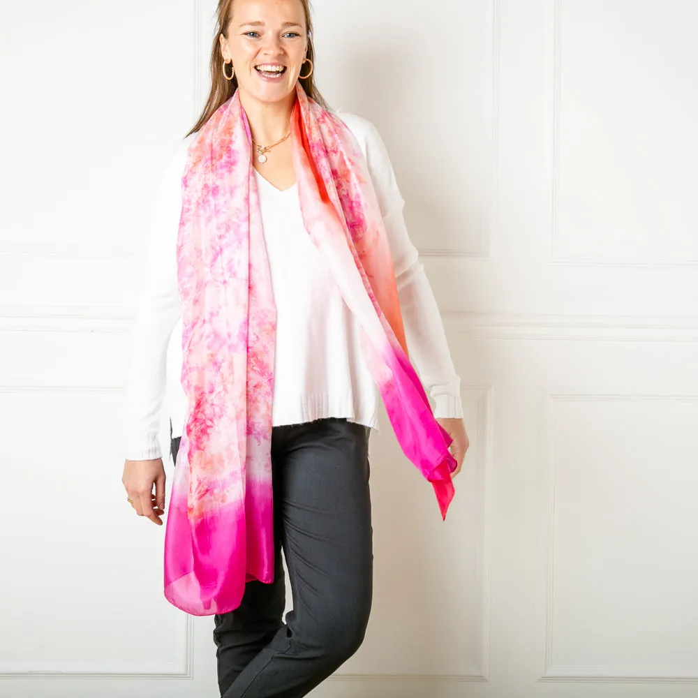 Pastel Pink Silk Scarf