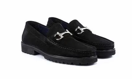 Pelle Suede Newport Loafer Black