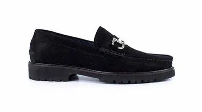 Pelle Suede Newport Loafer Black