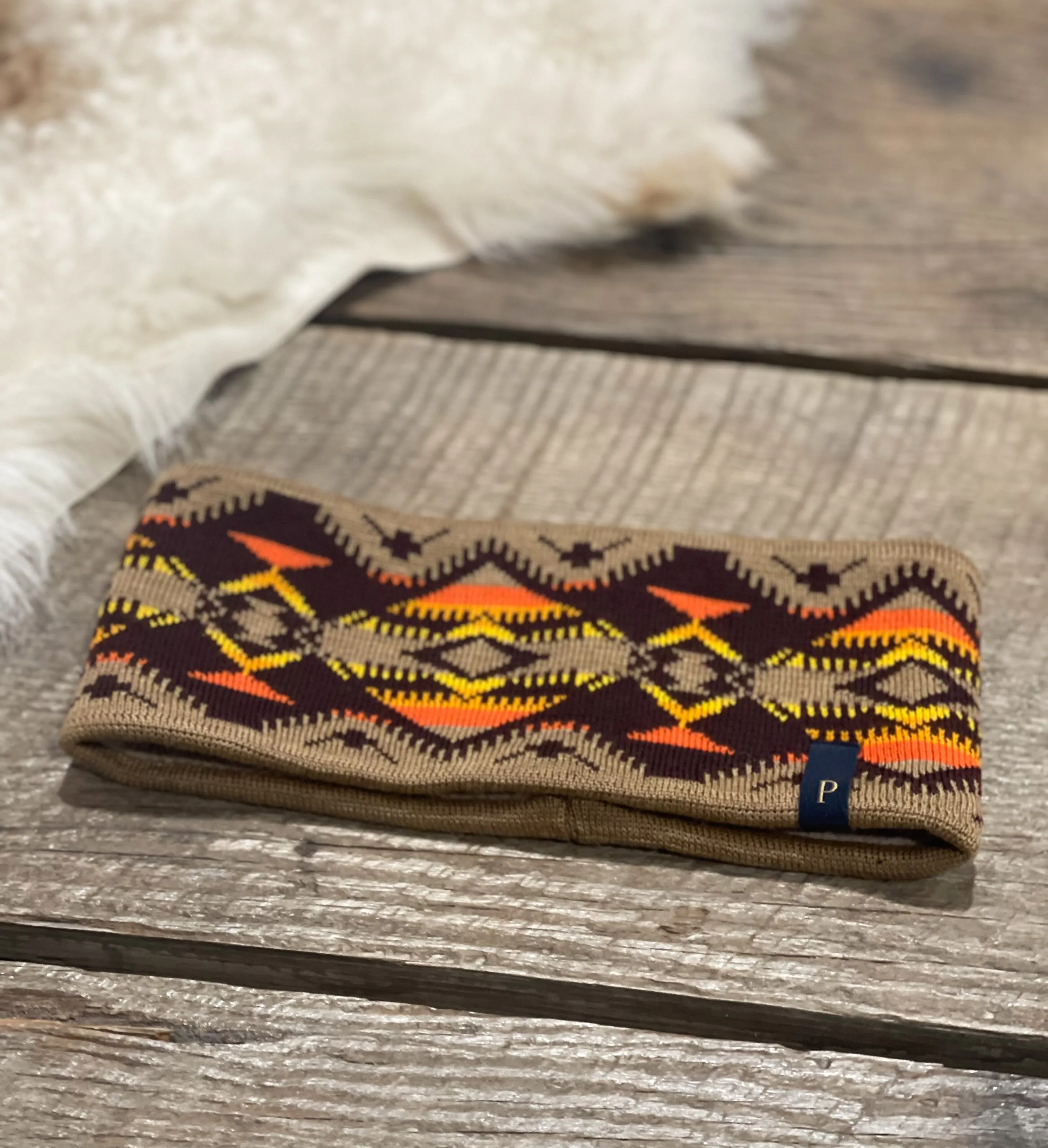 Pendleton Fleece Lined Headband (FALL 24)- Nehalem Tan (#1)