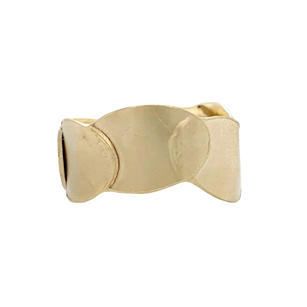 Petal Layer 9ct Yellow Gold 12mm Ring - Louise Fischer