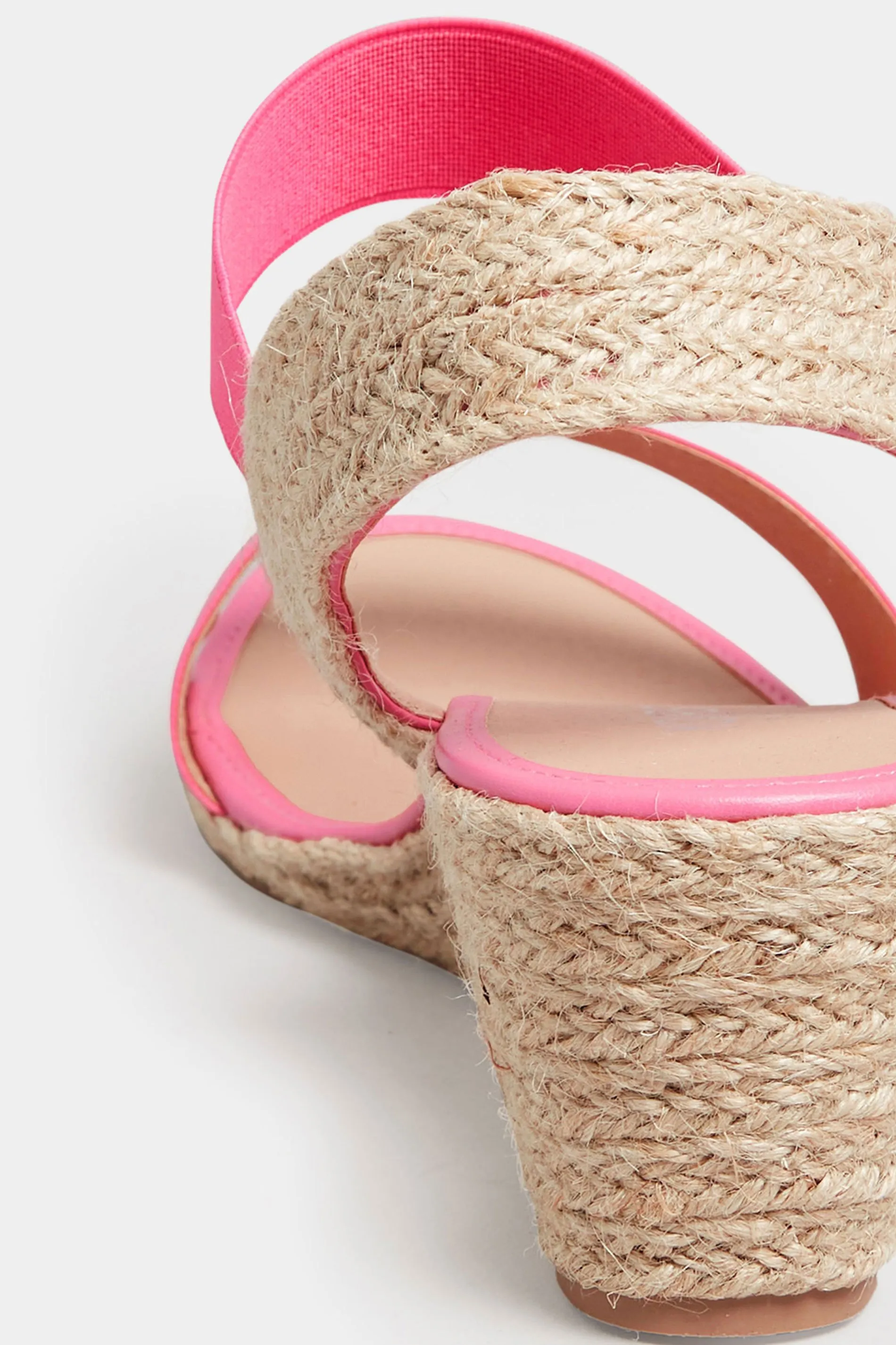 Pink Espadrille Wedges In Wide E Fit & Extra Wide EEE Fit