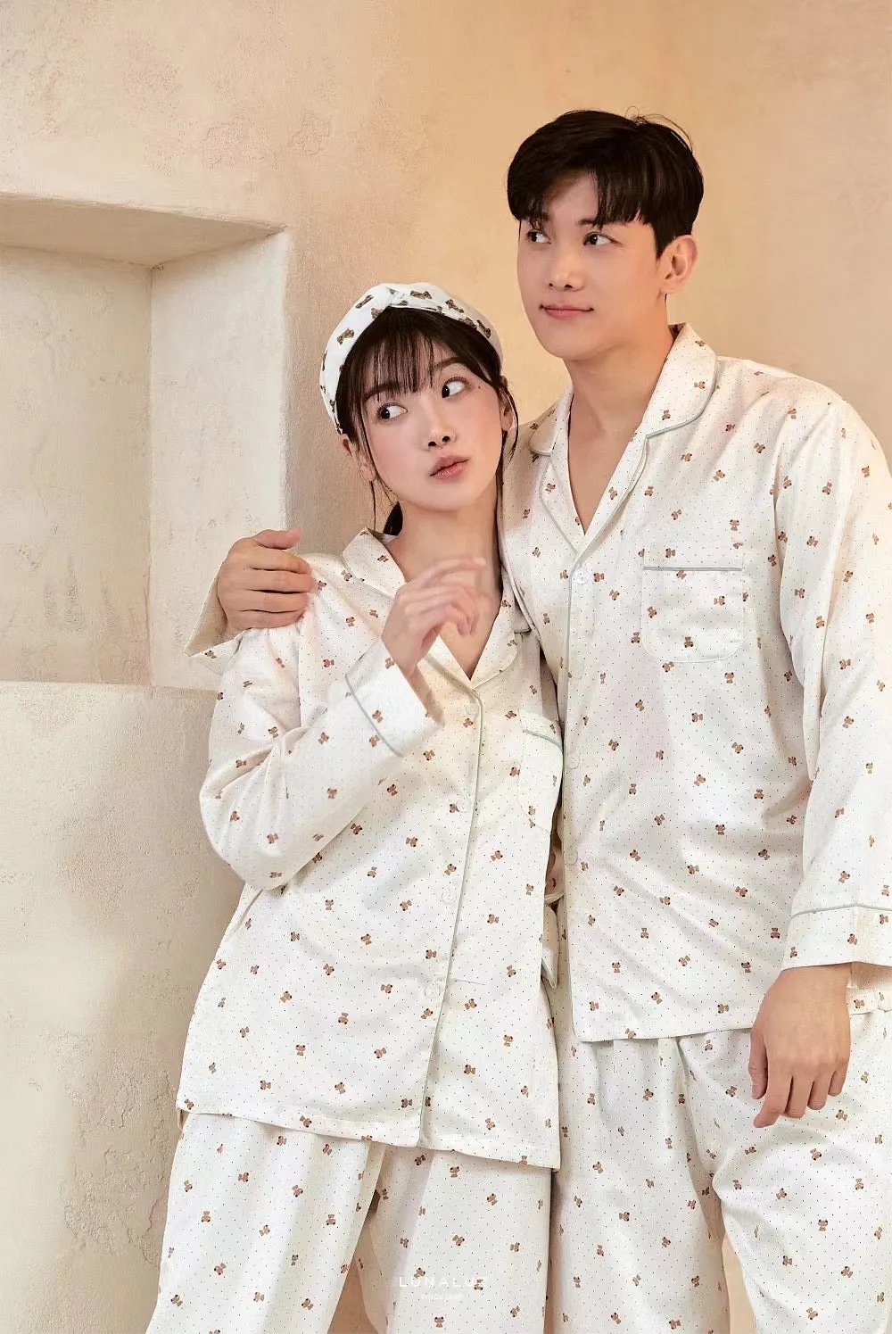 PJS Kaia Bear Couple Pajamas