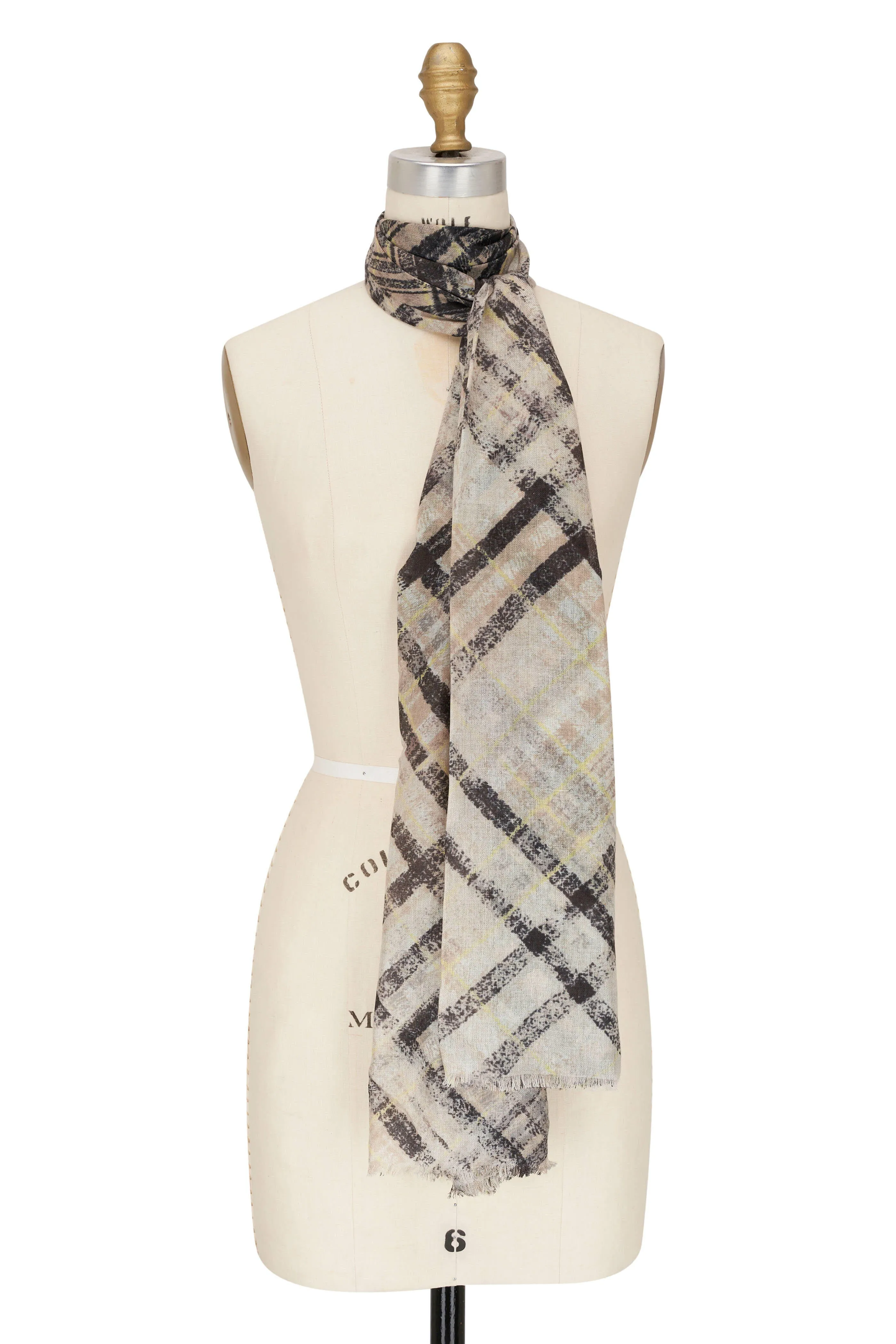 Plaid Print Scarf