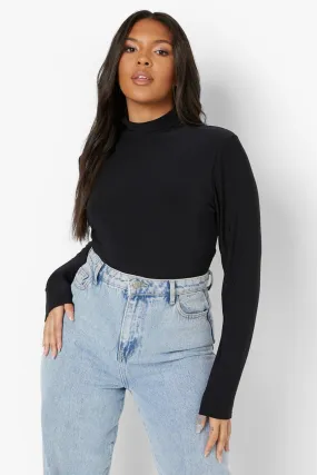 Plus Double Layer Slinky Turtleneck Body