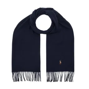 POLO RALPH LAUREN Embroidered-Pony Logo Scarf - Hunter Navy