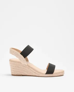 popular  Womens Wedged Espadrille - Whitsundayz - Black