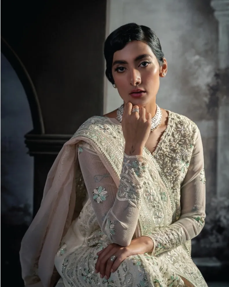 Qala by Mushq Unstitched Luxury Kamdaani 3 Piece Suit MCK-05 AAILA