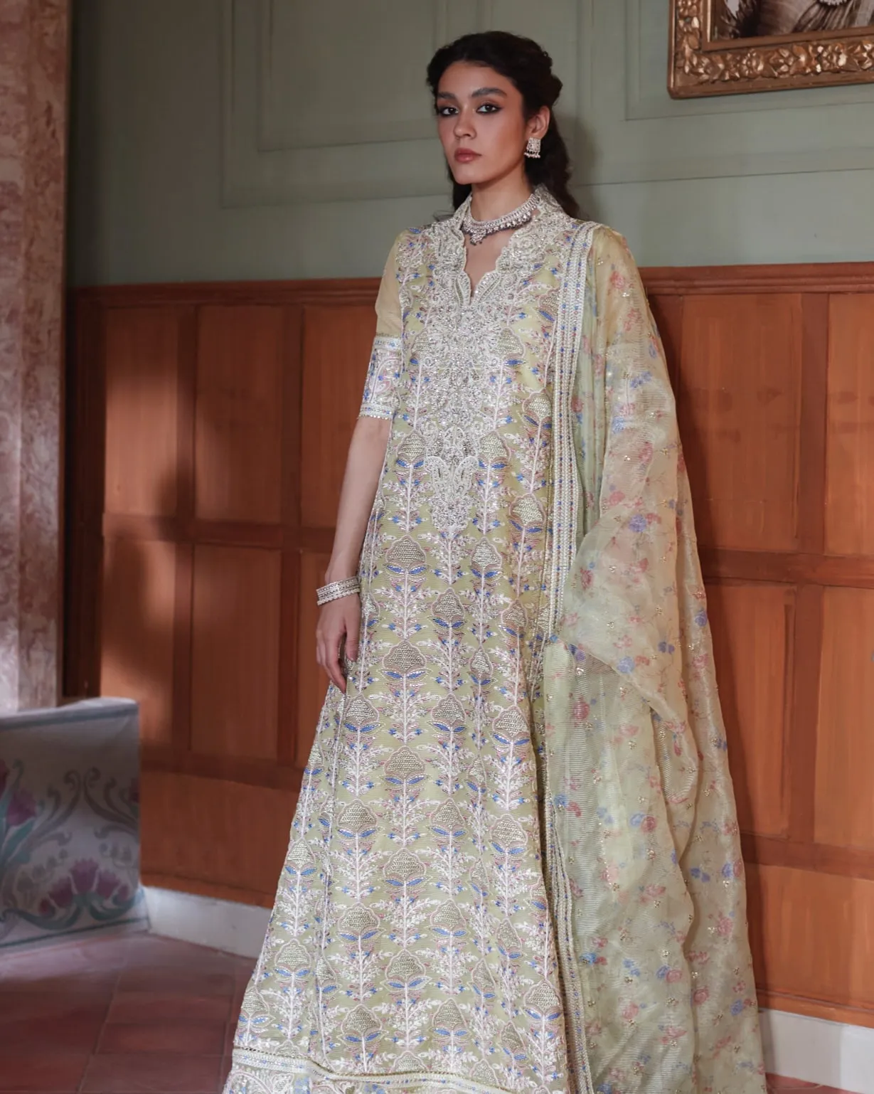 Qala by Mushq Unstitched Luxury Kamdaani 3 Piece Suit MCK-08 DINA