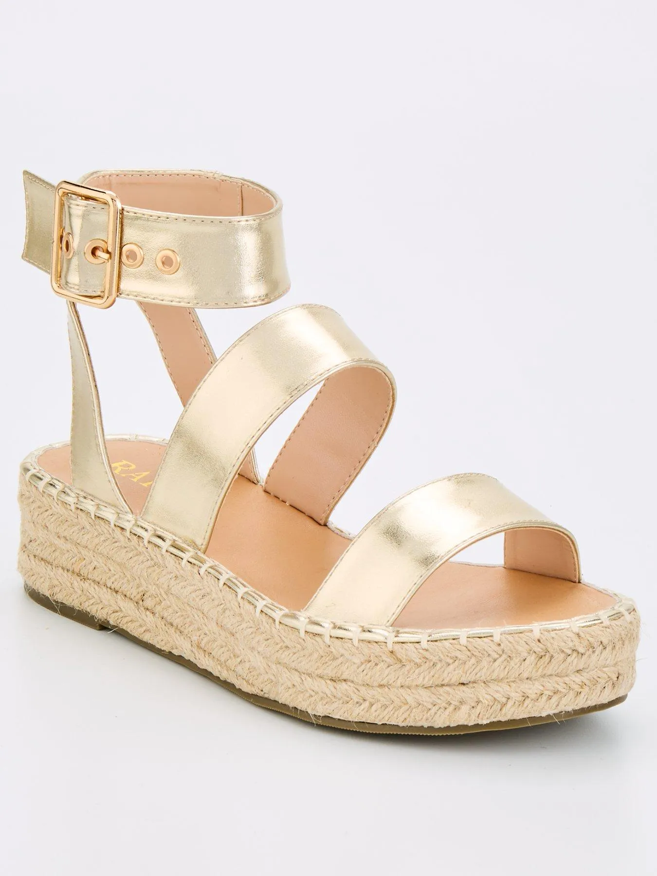 Raid Bellini Espadrille Flatform Sandal - Gold