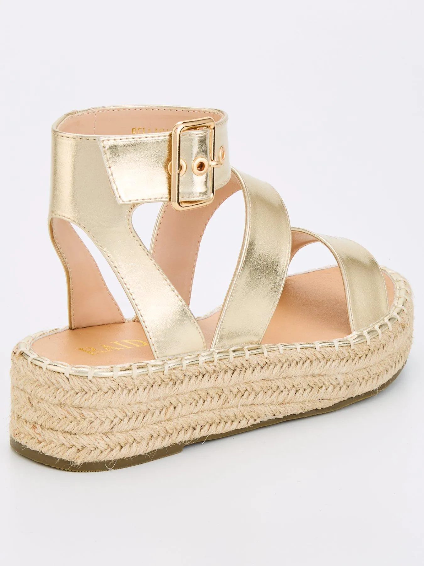 Raid Bellini Espadrille Flatform Sandal - Gold