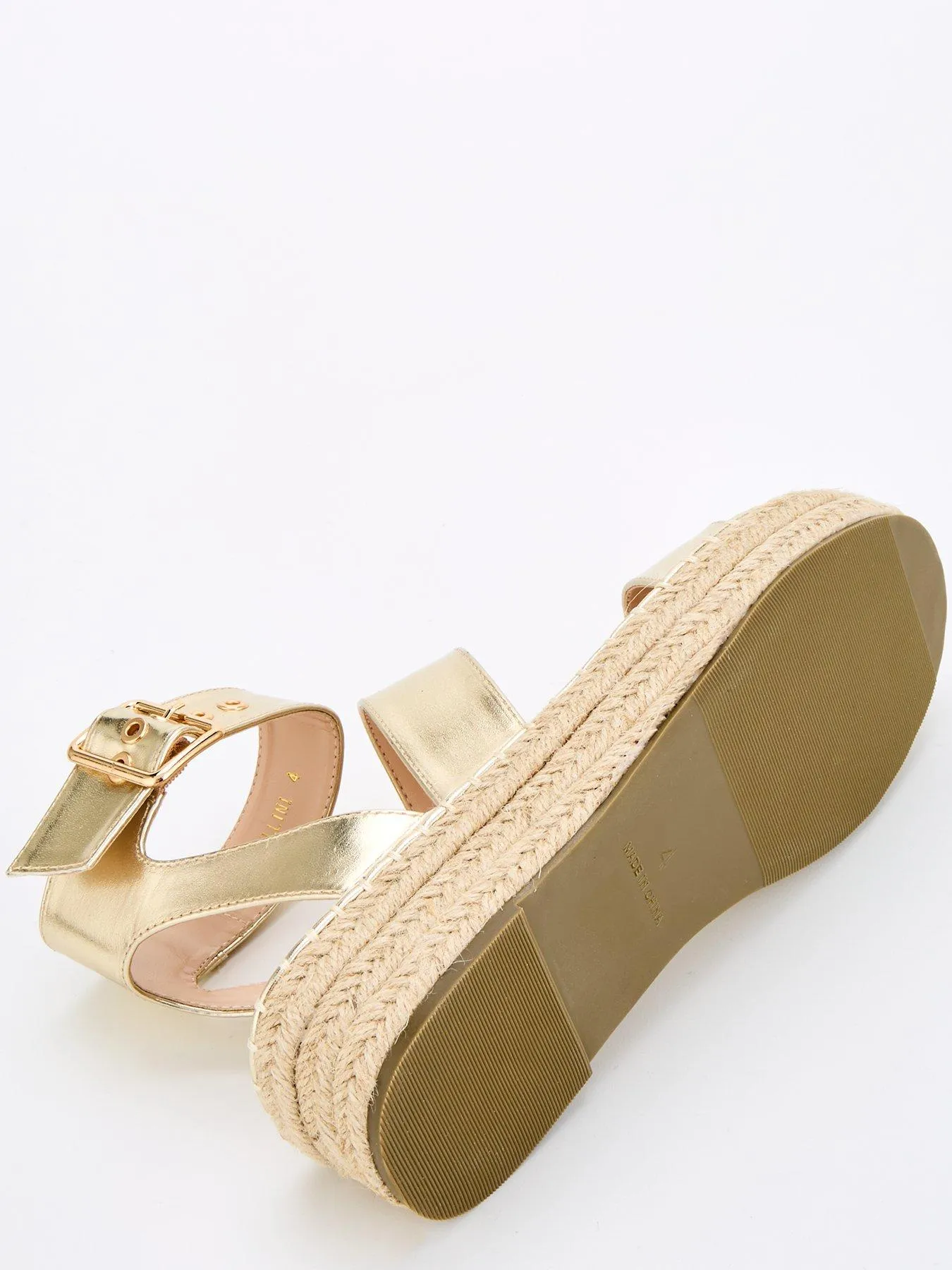 Raid Bellini Espadrille Flatform Sandal - Gold