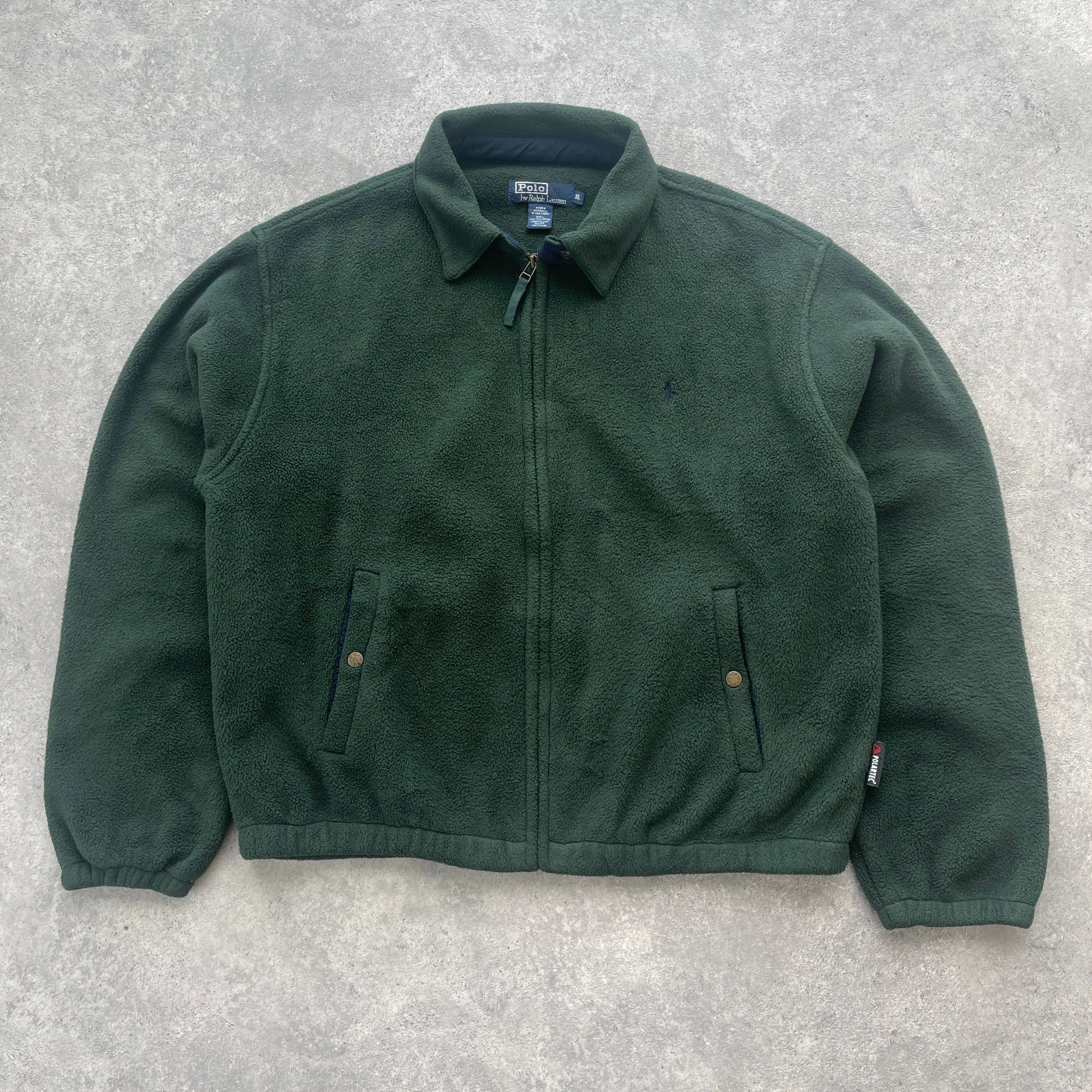 Ralph Lauren 1990s Polartec heavyweight fleece harrington jacket (XL)