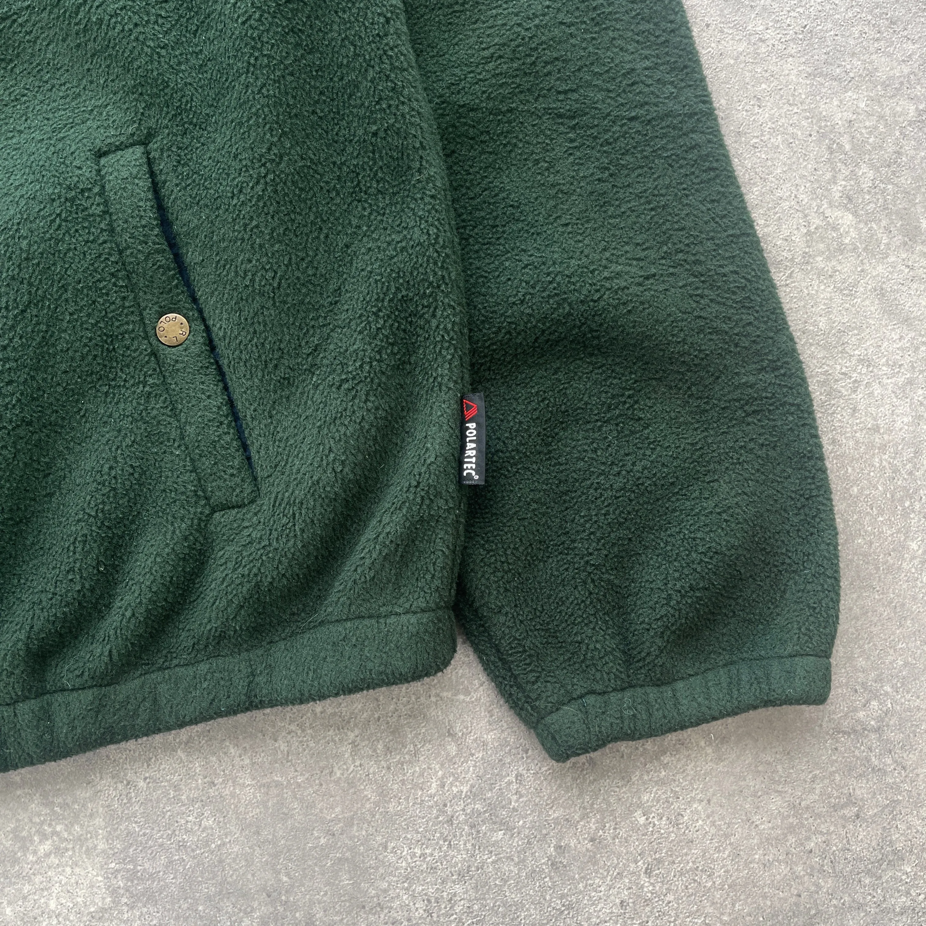 Ralph Lauren 1990s Polartec heavyweight fleece harrington jacket (XL)