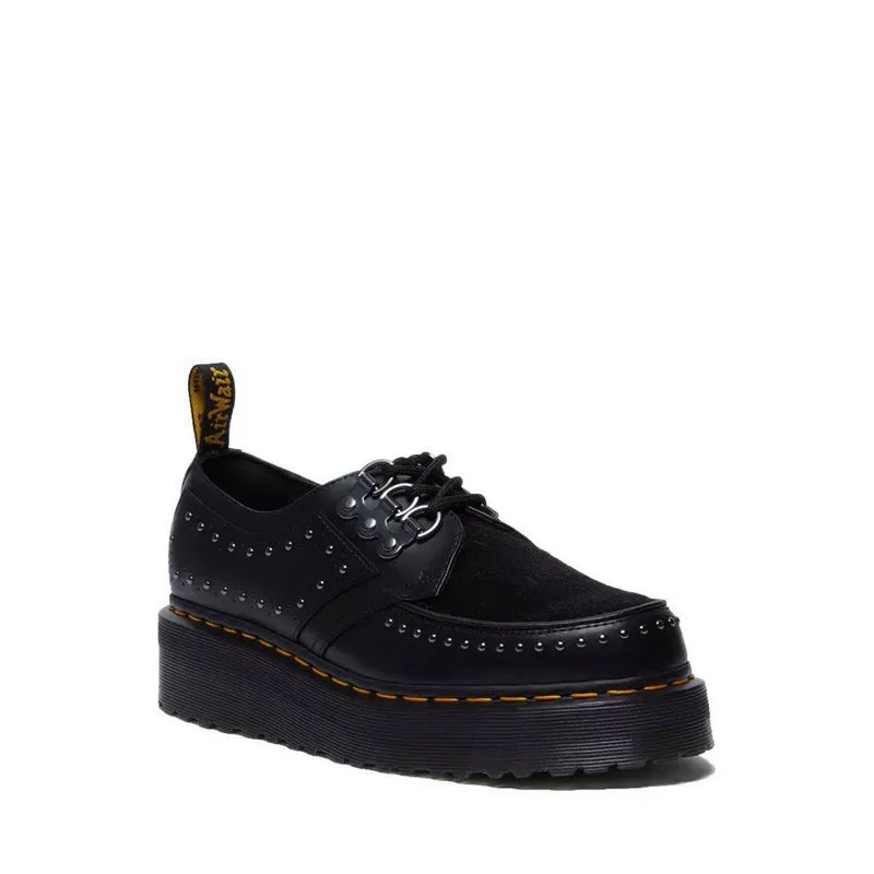 Ramsey 3-Eye Leather Platform Creepers - Black