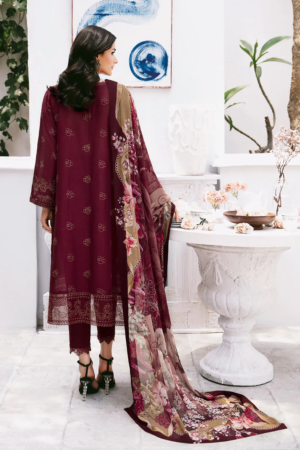 Ramsha Andaaz Vol-09 Embroidered Luxury Lawn Unstitched 3Pc Suit Z-907